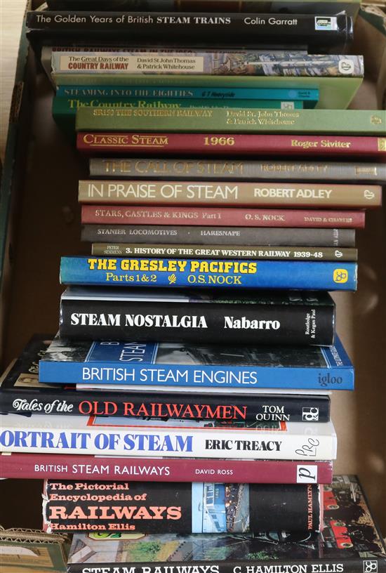 A box of railway interest books